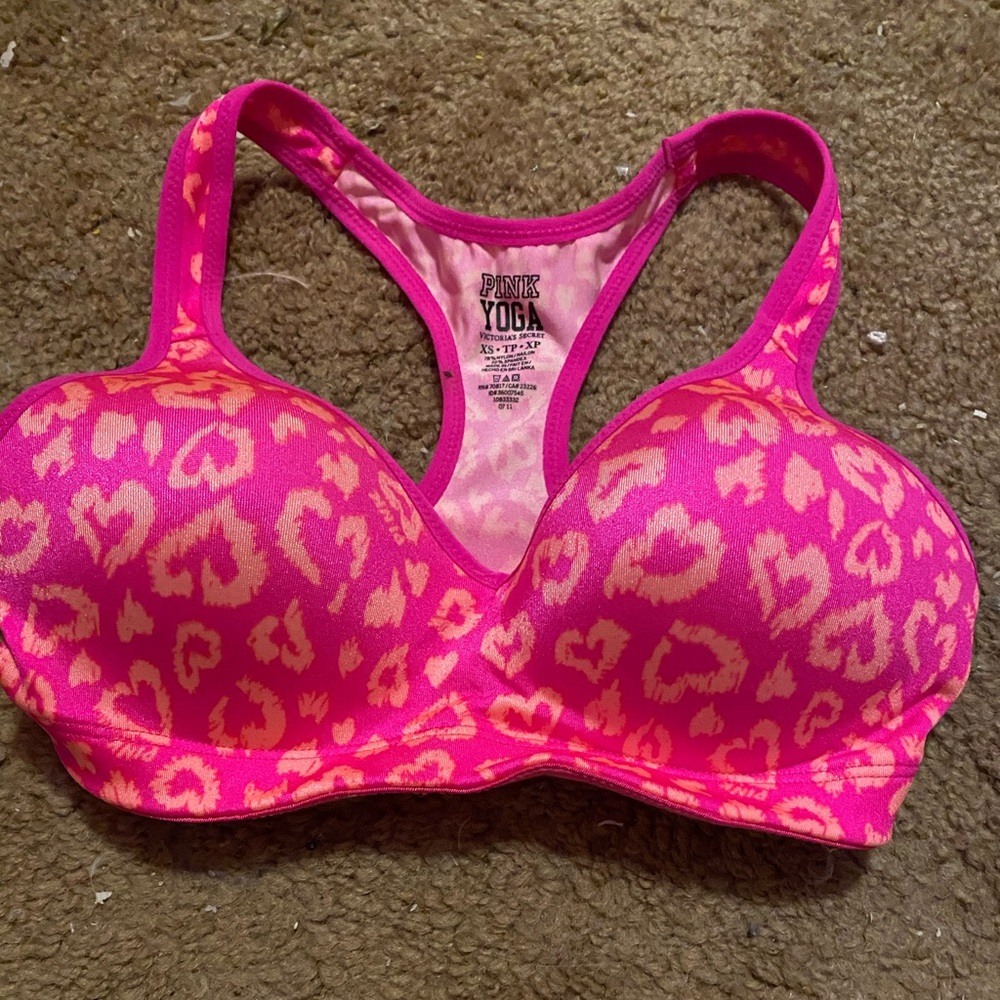 VS PINK Yoga leopard Sports Bra
